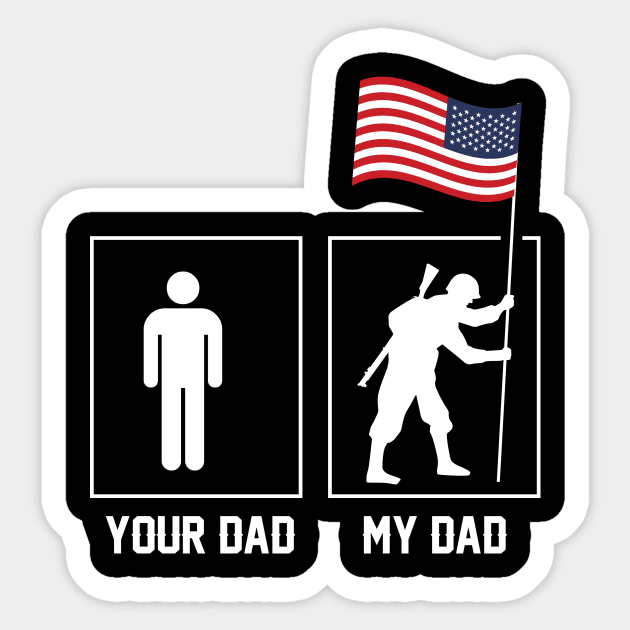 My Dad Army shirt Sticker by rizziant_shop